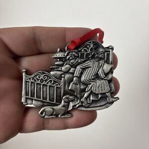 Pewter Twas the Night Before Christmas Replacement Ornament red string